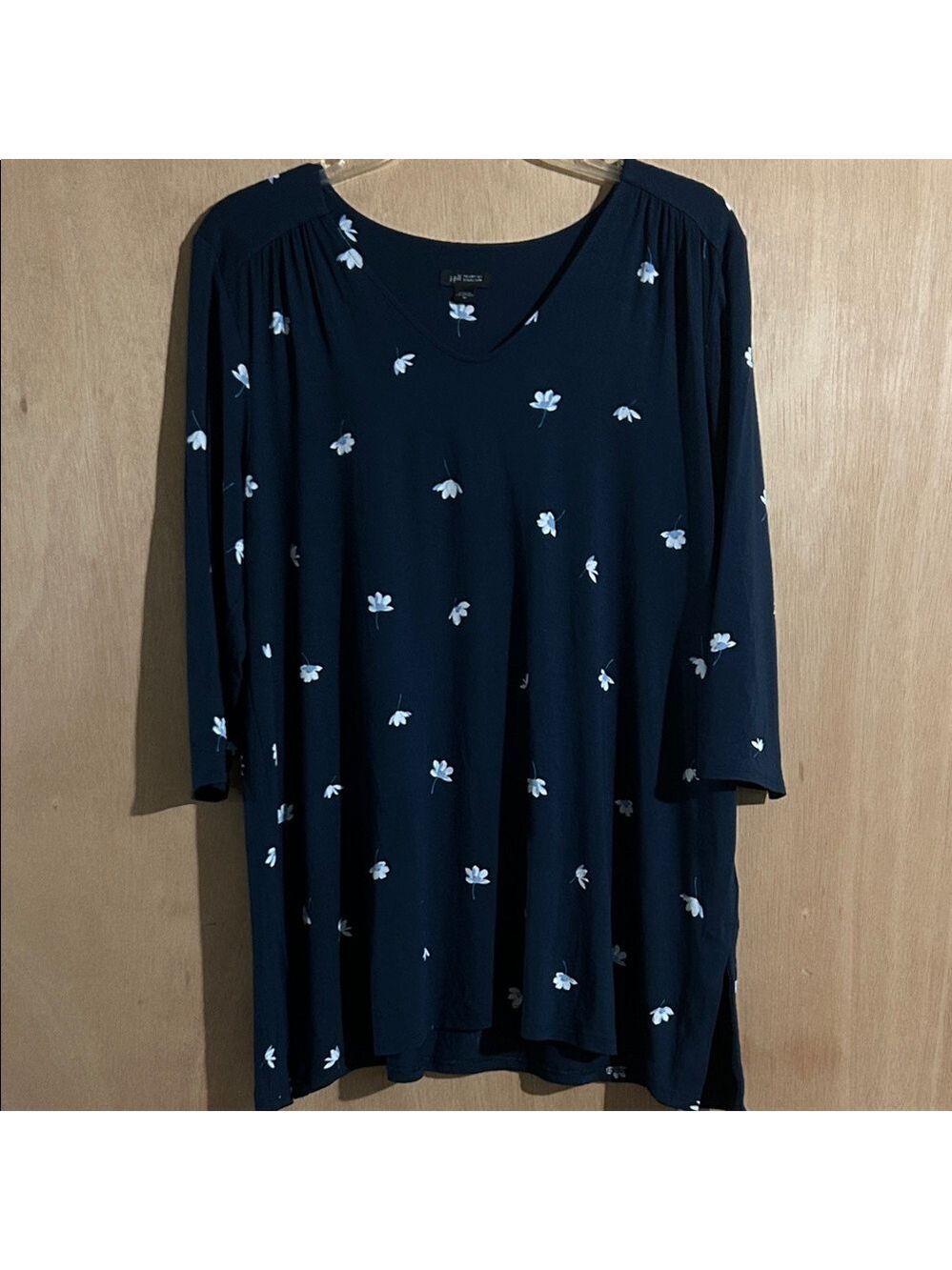 J. Jill Midnight Blue Floral Tunic